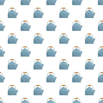Kettle seamless pattern for kitchen and cooking themes Stock Illustration