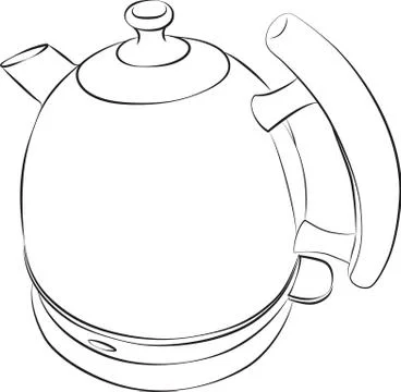 Kettle Sketch Stock Illustration