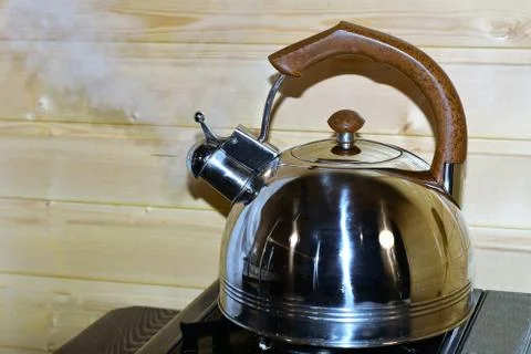 Kettle on the stove Stock Photos