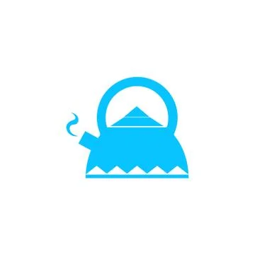 Kettle for tea icon flat. Stock Illustration