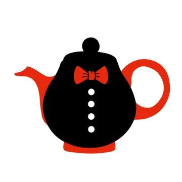 Kettle with tea Illustrazione stock