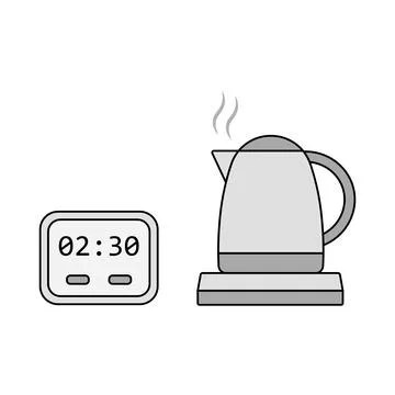 Kettle timer Illustrazione stock