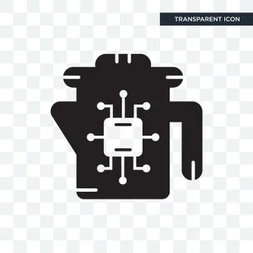 Kettle vector icon isolated on transparent background, Kettle logo design Free Stock Illustration