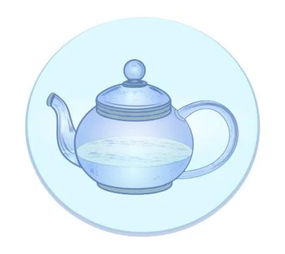 Kettle with water Stock Illustration