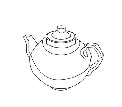 Kettle whisk, lines, vector Stock Illustration