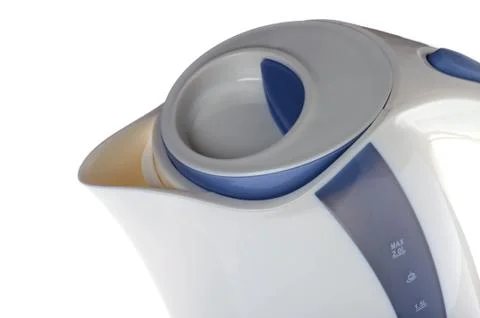 Kettle on white close up Stock Photos