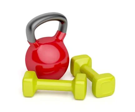 Kettlebell and dumbbells Stock Illustration