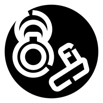 Kettlebell and grip trainer workout fitness icon Stockillustratie