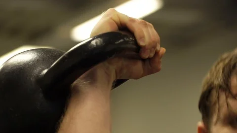 Kettlebell cut inn 3 Stock Footage 89632990