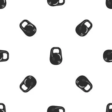 Kettlebell equipment pattern seamless vector Stock Illustration