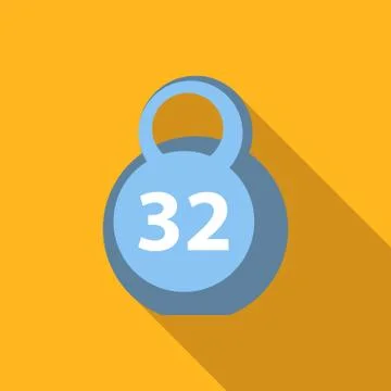 Kettlebell flat icon Stock Illustration