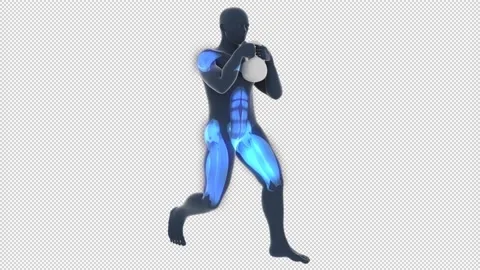 Kettlebell Globet Static Lunge Workout Stock Footage 165386257