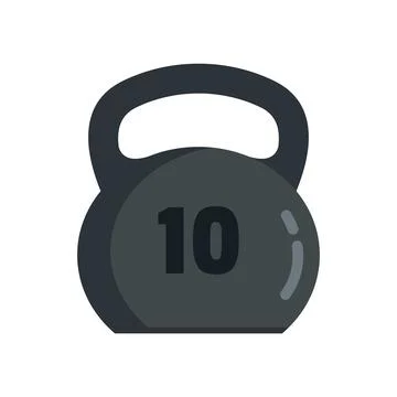 Kettlebell gravity icon flat isolated Stock Illustration