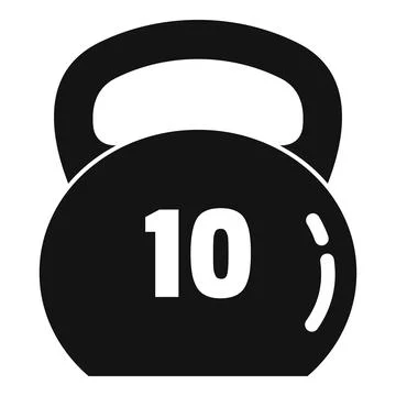 Kettlebell gravity icon, simple style Stock Illustration