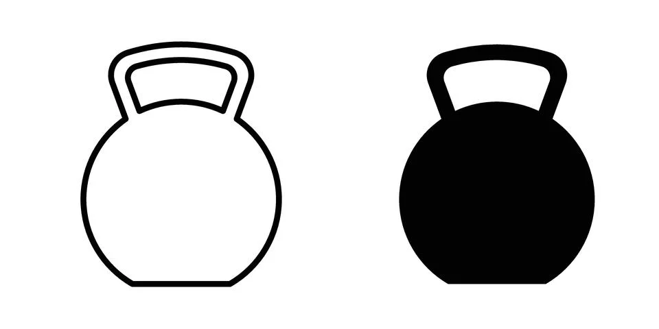Kettlebell icon for design projects and web UI Stock Illustration