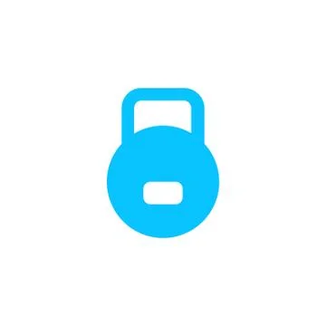 Kettlebell icon flat Stock Illustration