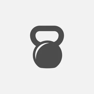 Kettlebell icon isolated on white background. Vector illustration. Stock Illustration