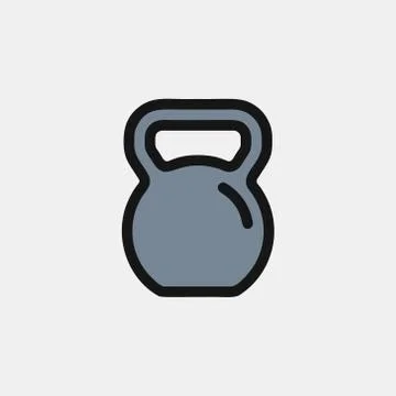 Kettlebell icon logo design. simple flat vector illustration Illustrazione stock