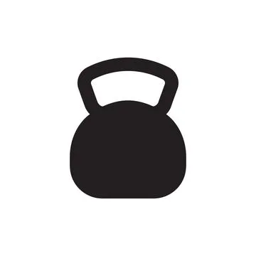 Kettlebell icon logo design template isolated illustration Stock Illustration