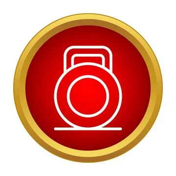 Kettlebell icon representing strength and fitness training Stockillustratie