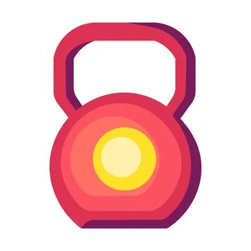 Kettlebell icon symbolizing strength training, functional fitness, muscle Stock Illustration