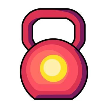 Kettlebell icon symbolizing strength training, functional fitness, muscle Stock Illustration
