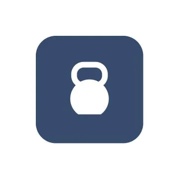 Kettlebell Icon on White Background Stock Illustration