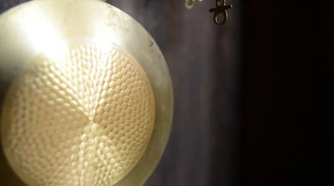 Kettlebell old pendulum clock Stock Footage 36770443