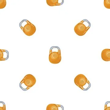 Kettlebell pattern seamless vector Stock Illustration