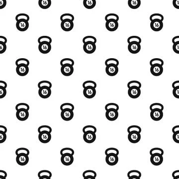 Kettlebell pattern, simple style Illustrazione stock