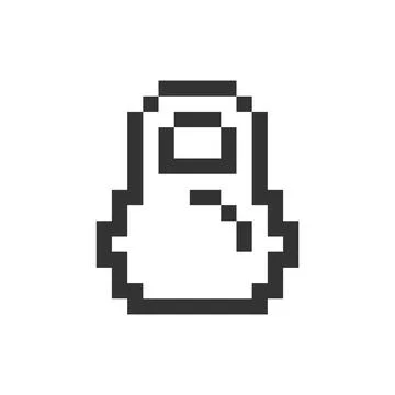 Kettlebell pixelated ui icon Ilustración de archivo