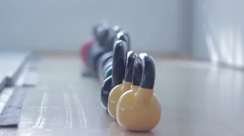 Kettlebell Row Bokkeh Stock Footage 44188394