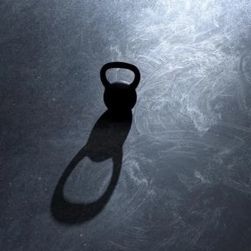 Kettlebell shadow Stock Illustration