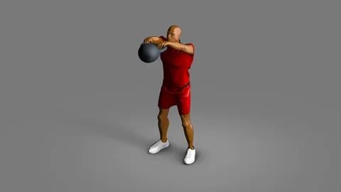 Kettlebell Swing Stock Footage 122618593