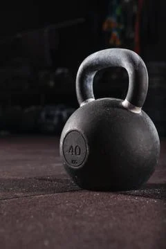 Kettlebell training in gym Stock Photos