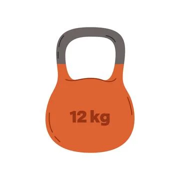 Kettlebell vector illustration. Crossfit objects set. Gym equipment flat de.. Stock Illustration