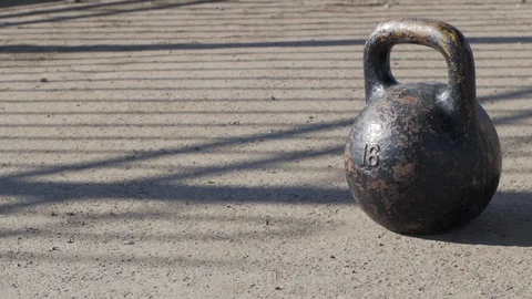 Kettlebells close up Stock Footage 97532140