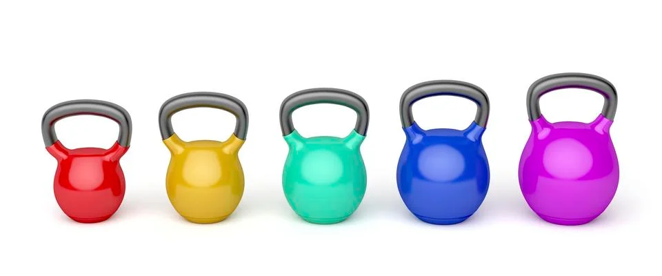 Kettlebells with different sizes Stock Illustration