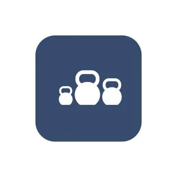 Kettlebells Icon on White Background Stock Illustration