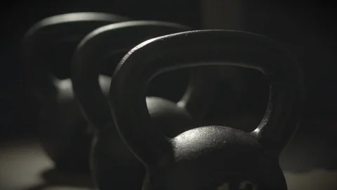 Kettlebels set Stock Footage 89521697