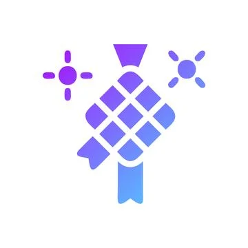 Ketupat element solid blue purple ramadan illustration 스톡 일러스트