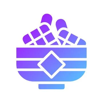 Ketupat element solid blue purple ramadan illustration Illustrazione stock