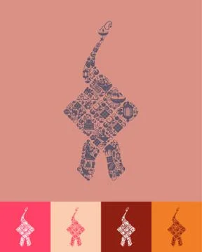 Ketupat icon 库存插图