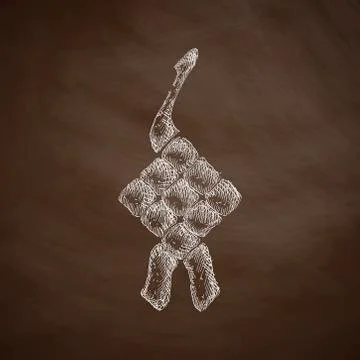Ketupat icon Illustrazione stock
