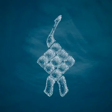 Ketupat icon Illustrazione stock