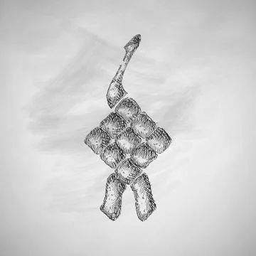 Ketupat icon Illustrazione stock