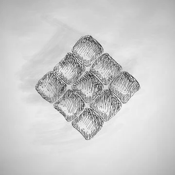 Ketupat icon Illustrazione stock