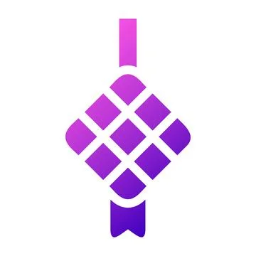 Ketupat icon solid gradient pink style ramadan illustration vector element .. Stock Illustration