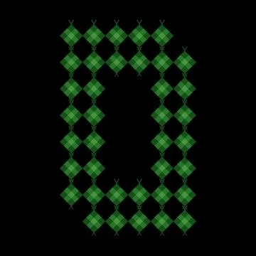 Ketupat number 0 shape. Eid al-Fitr and Adha holiday dishes. Ketupat in org.. Stock Illustration