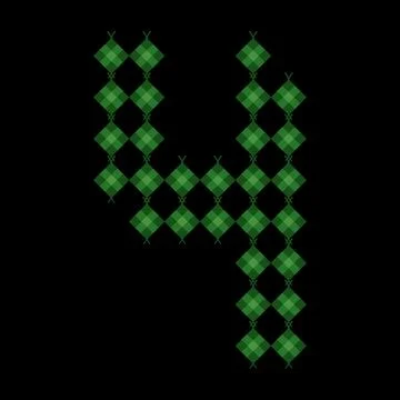 Ketupat number "4" shape. Eid al-Fitr and Adha holiday dishes. Ketupat in o.. Stock Illustration